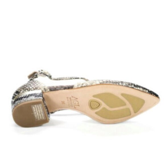 NEW AGL Snakeprint d’Orsay Low Heel Pumps Dressy Shoes size 6 - Picture 4 of 7